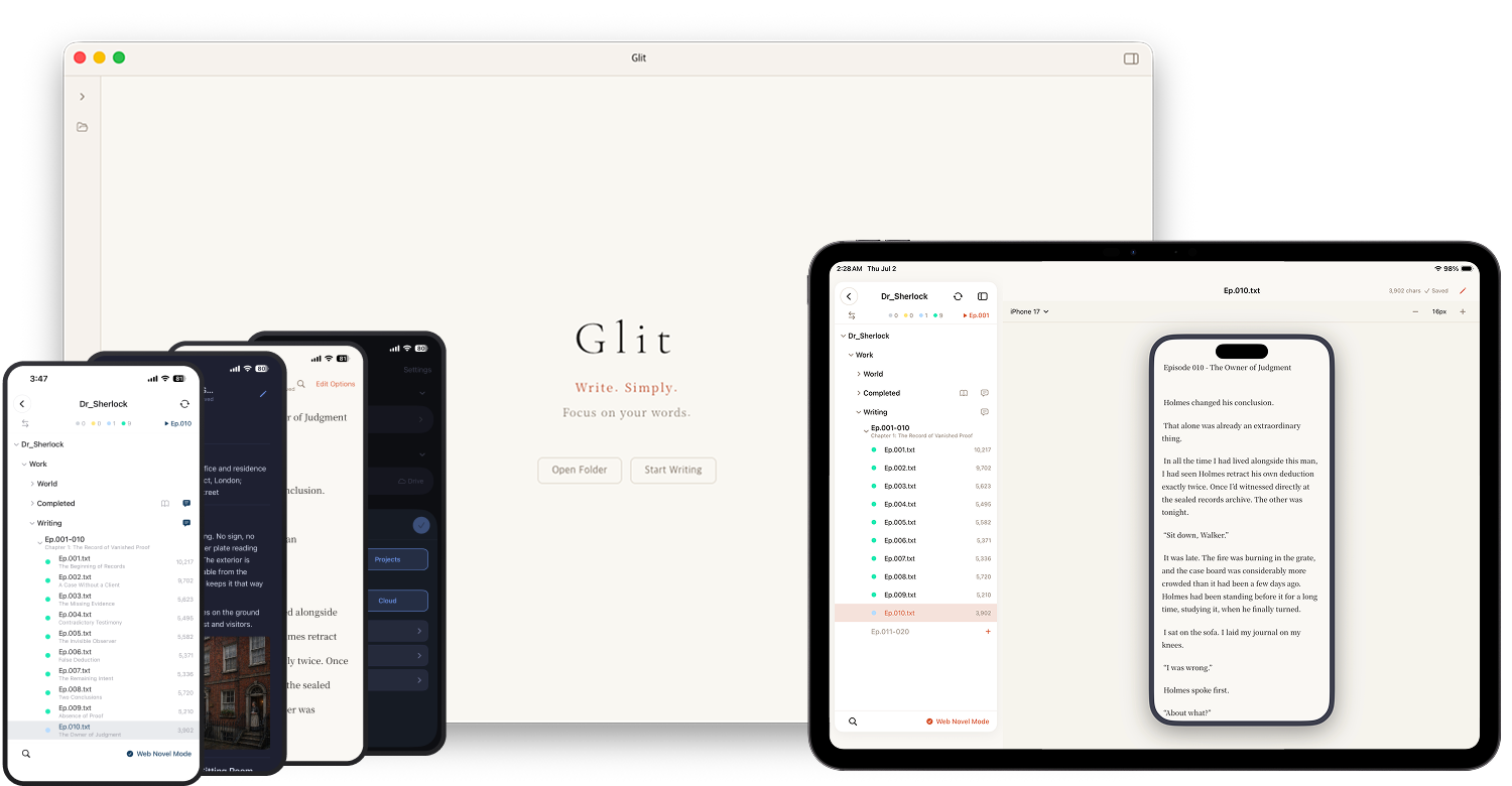 Glit sur Mac, iPad et iPhone